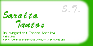 sarolta tantos business card